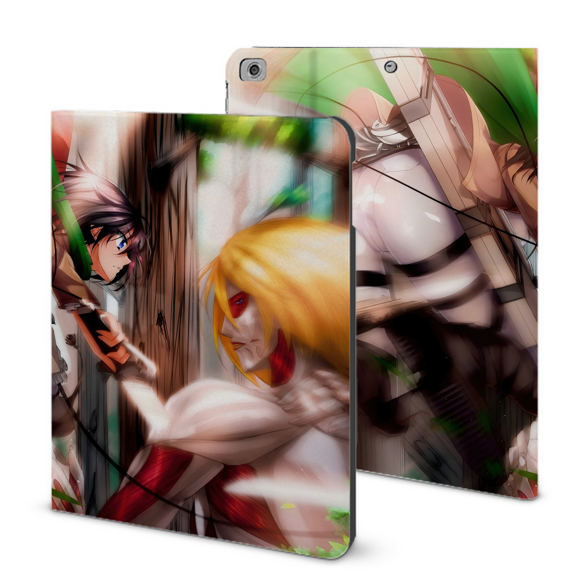 （画像用） 進撃の巨人 Attack on Titan IPad ケース ブック型 PUレザー TPU 耐衝撃 軽量 薄型 ペン収納なし 全面保護 IPad 各モデル対応